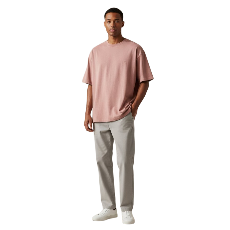 Model wearing Still Here Tee
