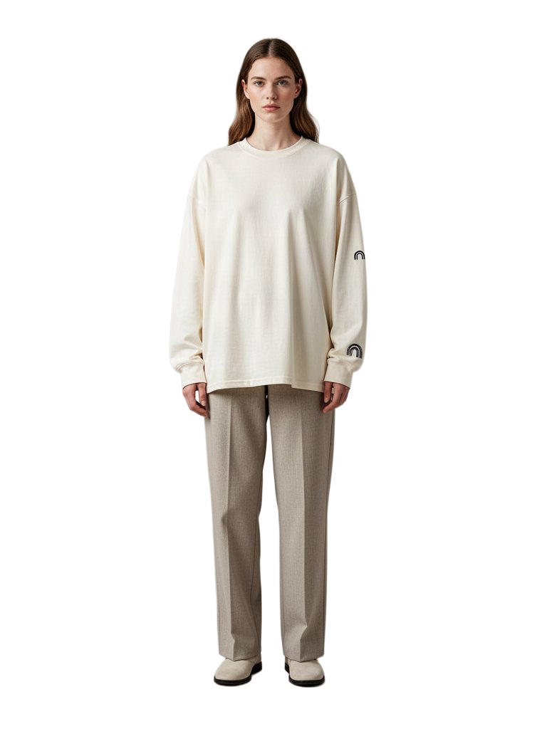 Model wearing Bone Structure Long Sleeve