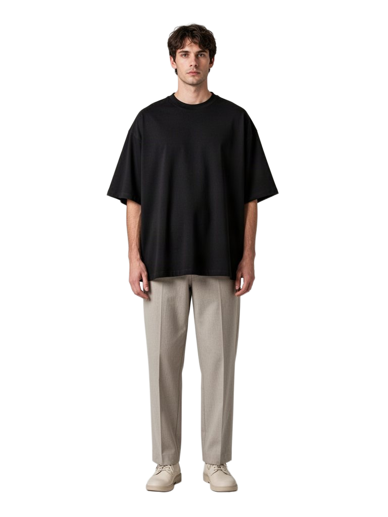 Model wearing Black Daily Tee