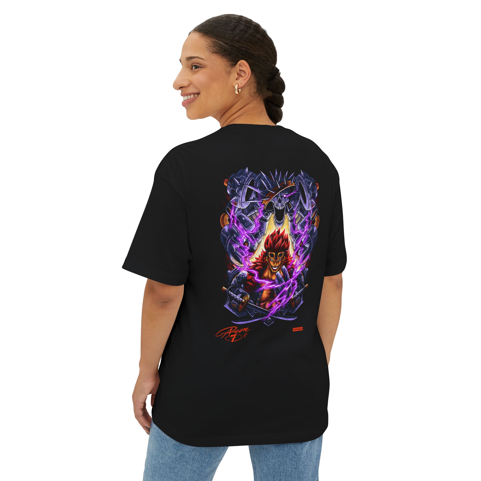 Graphic Tee — Anime Demon Warrior Back Print - Image 4