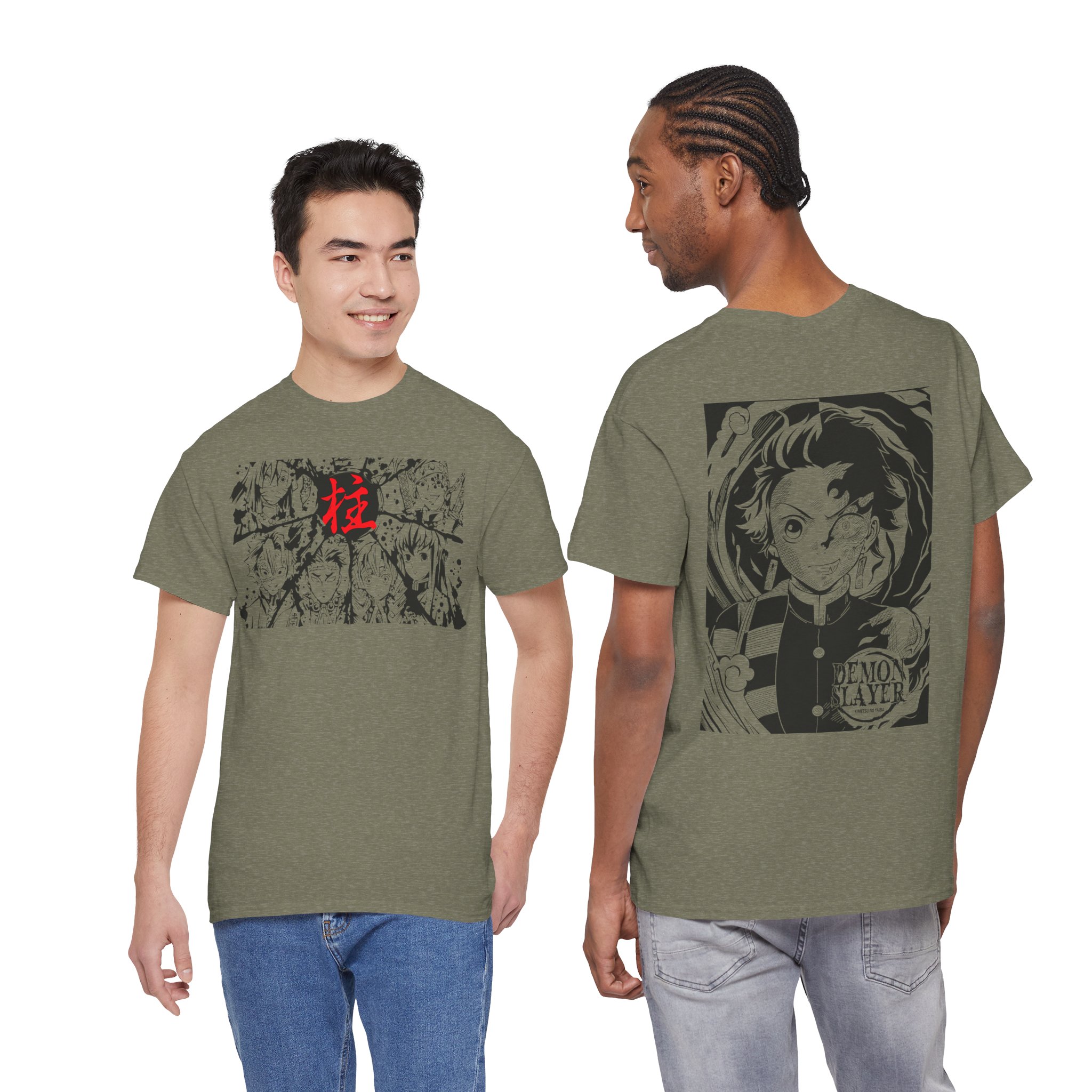 Anime Demon Slayer T-Shirt — Tanjiro & Manga Collage Graphic Tee - Image 42
