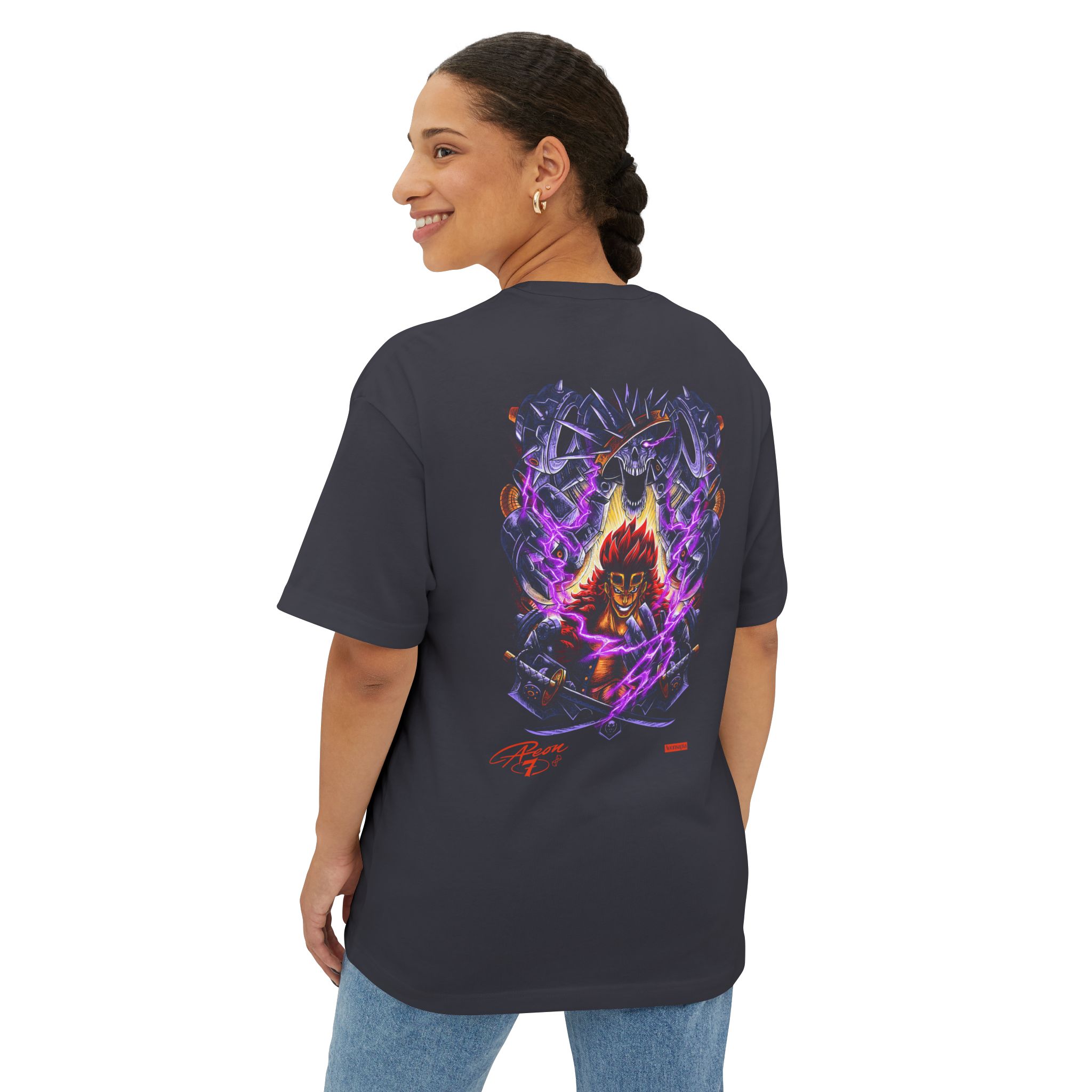 Graphic Tee — Anime Demon Warrior Back Print - Image 8