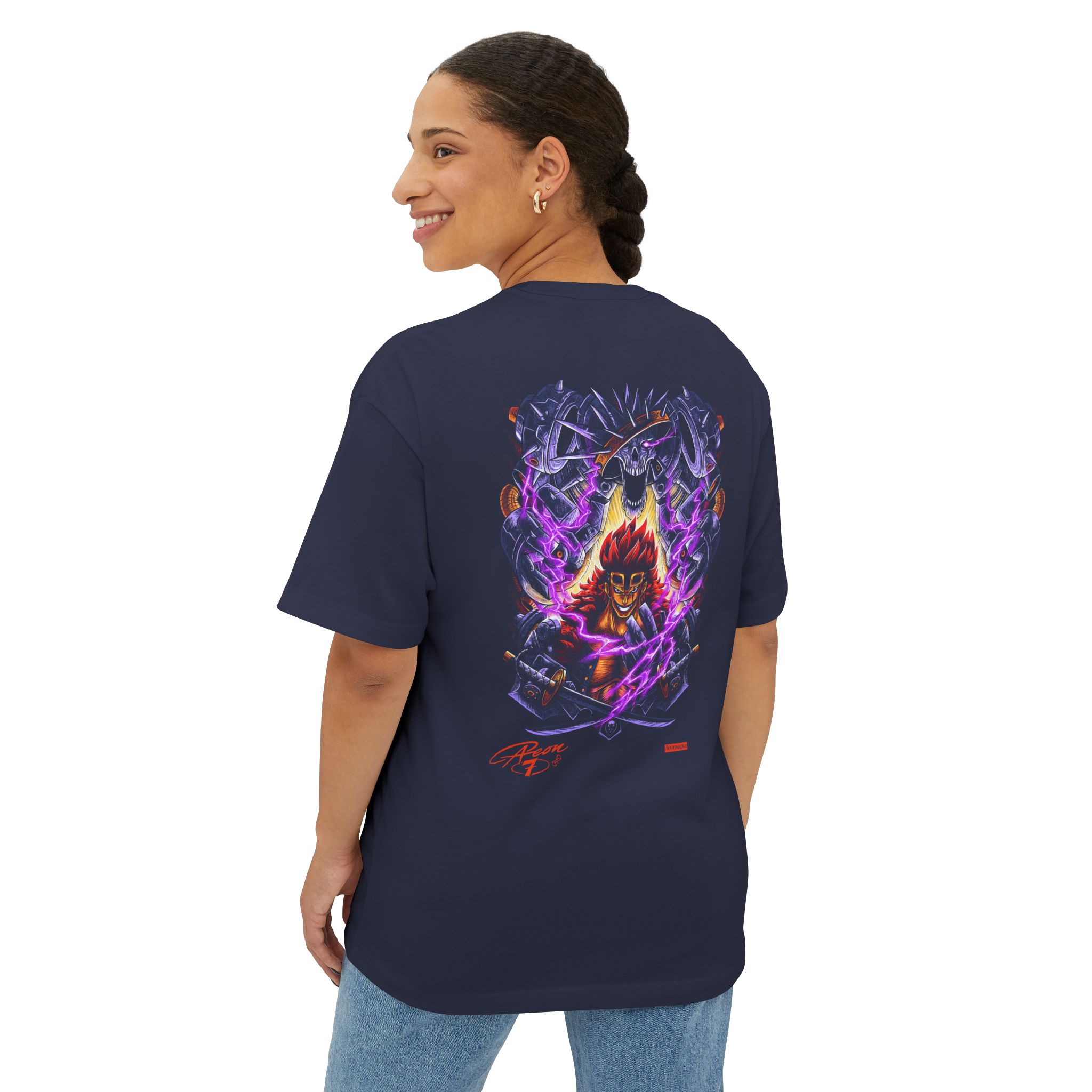 Graphic Tee — Anime Demon Warrior Back Print - Image 16