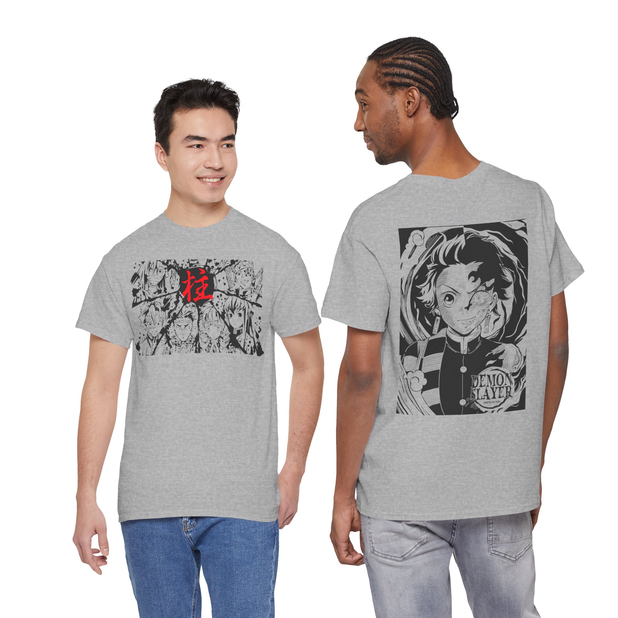 Anime Demon Slayer T-Shirt — Tanjiro & Manga Collage Graphic Tee - Image 36