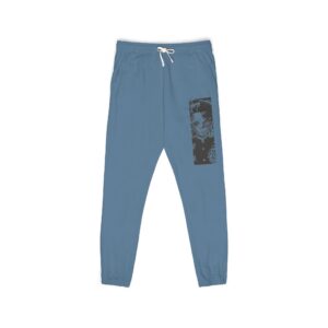 Distressed Map Patch Sweatpants — Garment-Dyed Fleece Joggers